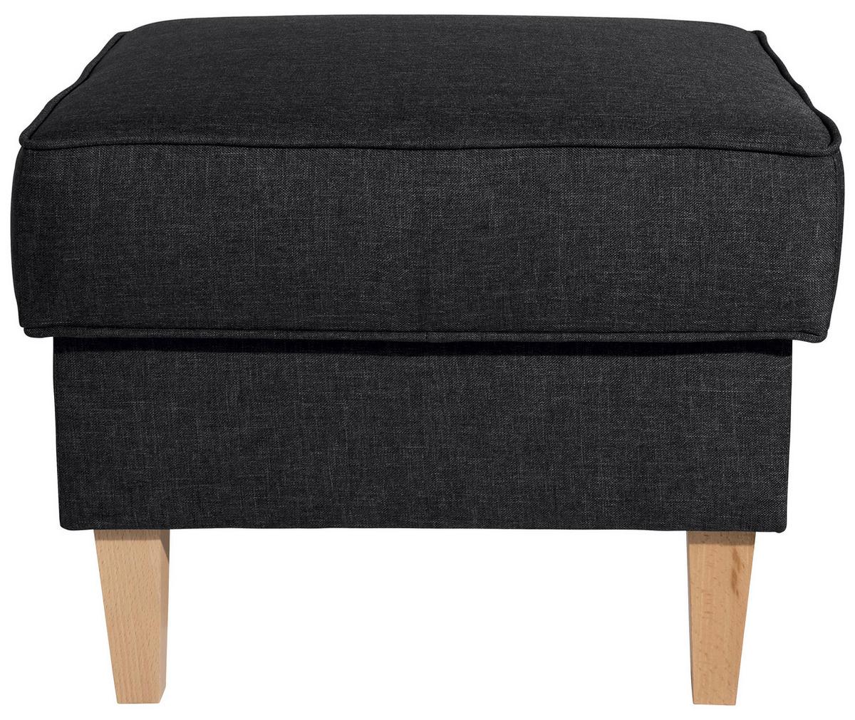 Hocker Lorris - Buchefarben/Graphitfarben, Design, Textil (53/45/53cm) - Max Winzer