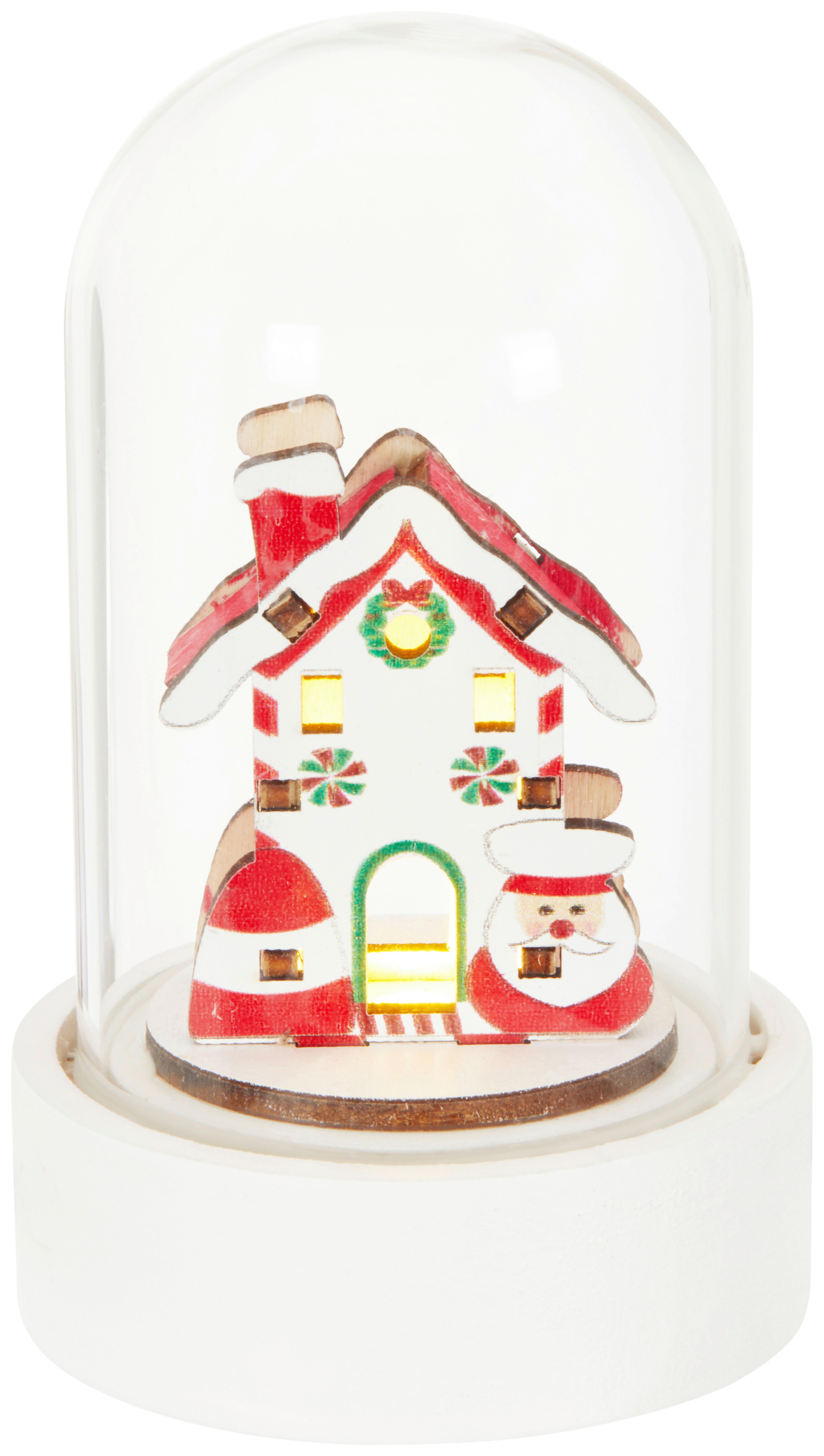 Led-dekoleuchte Loretta - Rot/Braun, Basics, Glas/Holz (5,5/9cm) - James Wood