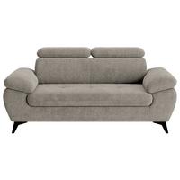2-Sitzer-Sofa Hudson Kopfteile verstellbar Schlammfarben - Schlammfarben/Schwarz, Textil (194/84/100cm) - MID.YOU