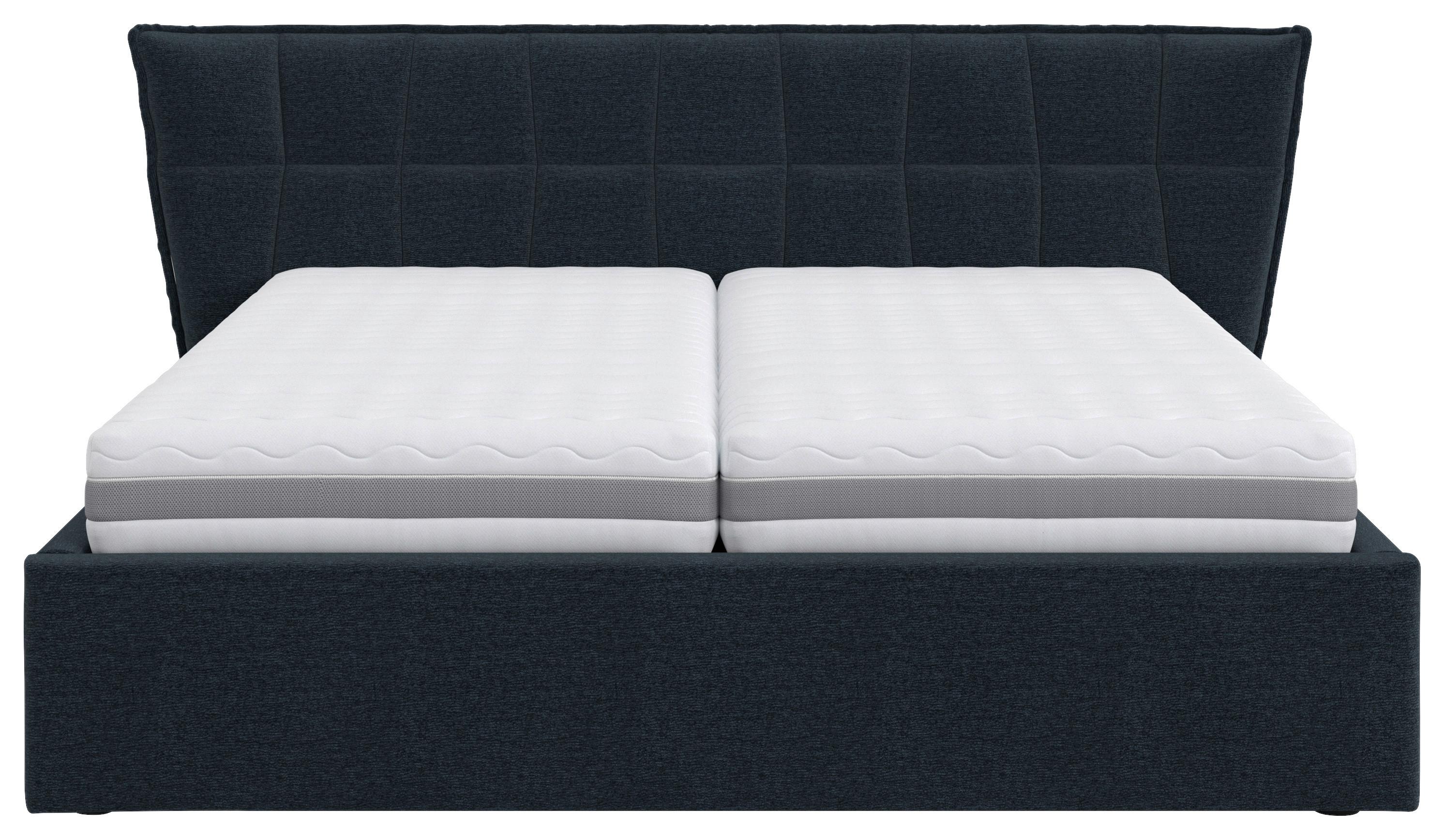 Kárpitozott Ágy Marsala 160/200 Cm - sötétkék/antracit, Modern, faalapú anyag/textil (160/200cm)