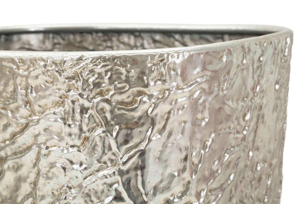 Vase Argelux Set 2 Pcs Silberfarben B: 41 cm - Silberfarben, Basics, Metall (41/80,5/41 cm)