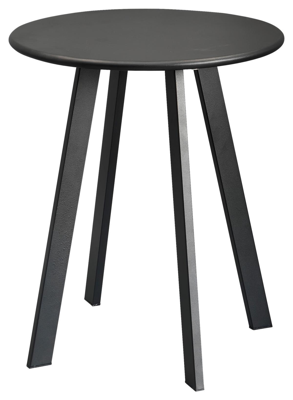 Beistelltisch New York Schwarz - Schwarz, Design, Metall (40/48/40cm) - P & B