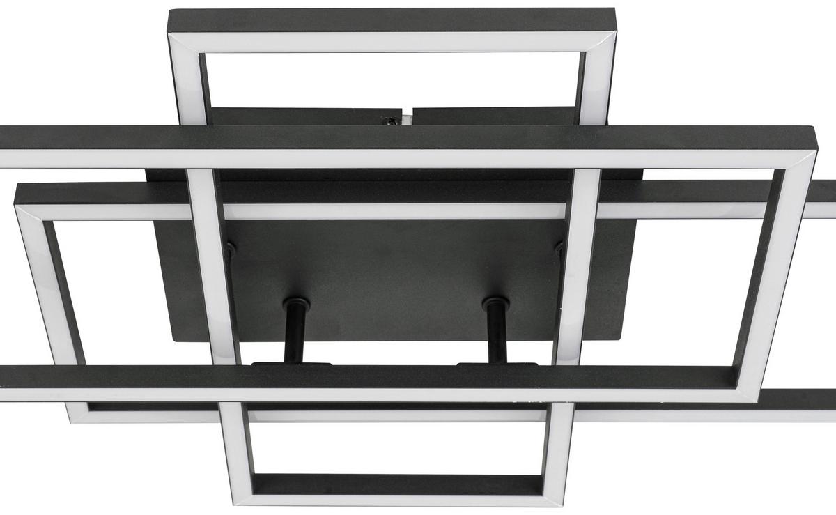 LED-Deckenleuchte Amil - Schwarz, MODERN, Kunststoff/Metall (58/36/9cm) - Luca Bessoni
