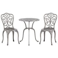 Balkonset Nandin - Silberfarben, KONVENTIONELL, Metall - Gardenson