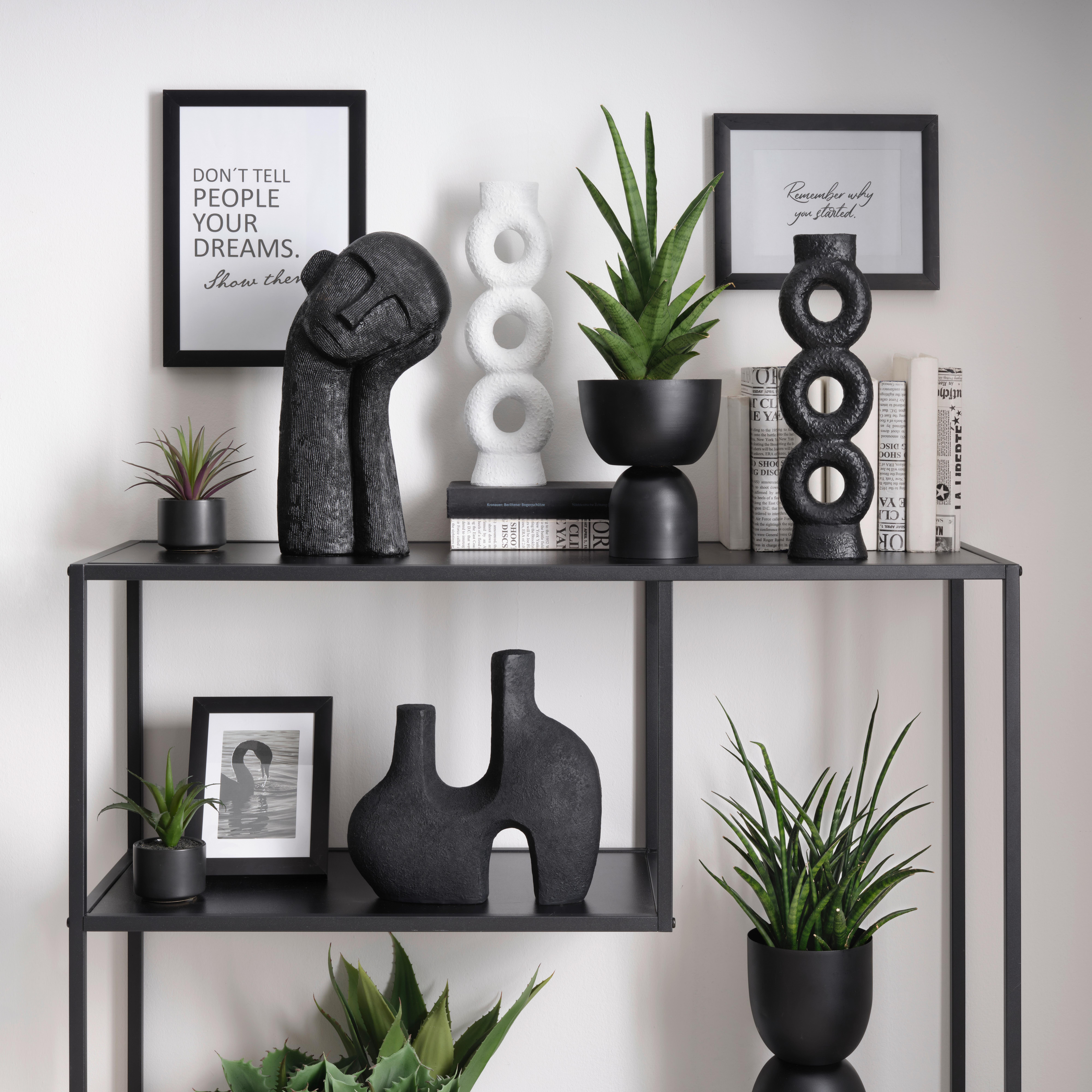 Soška Head, V: 35cm - černá, plast (19/35/9cm) - Modern Living