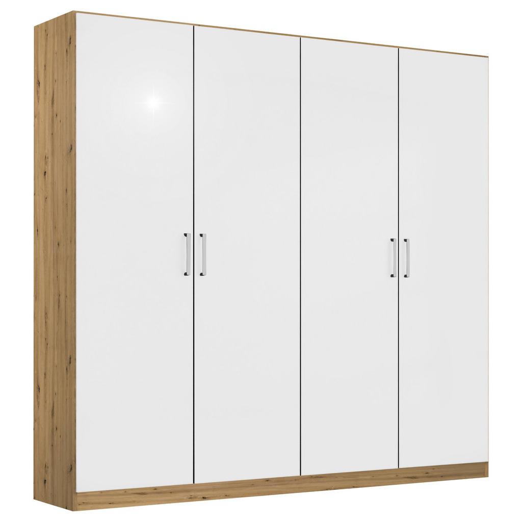 Drehtürenschrank 181 cm Berlin Eiche Dekor/Weiß
