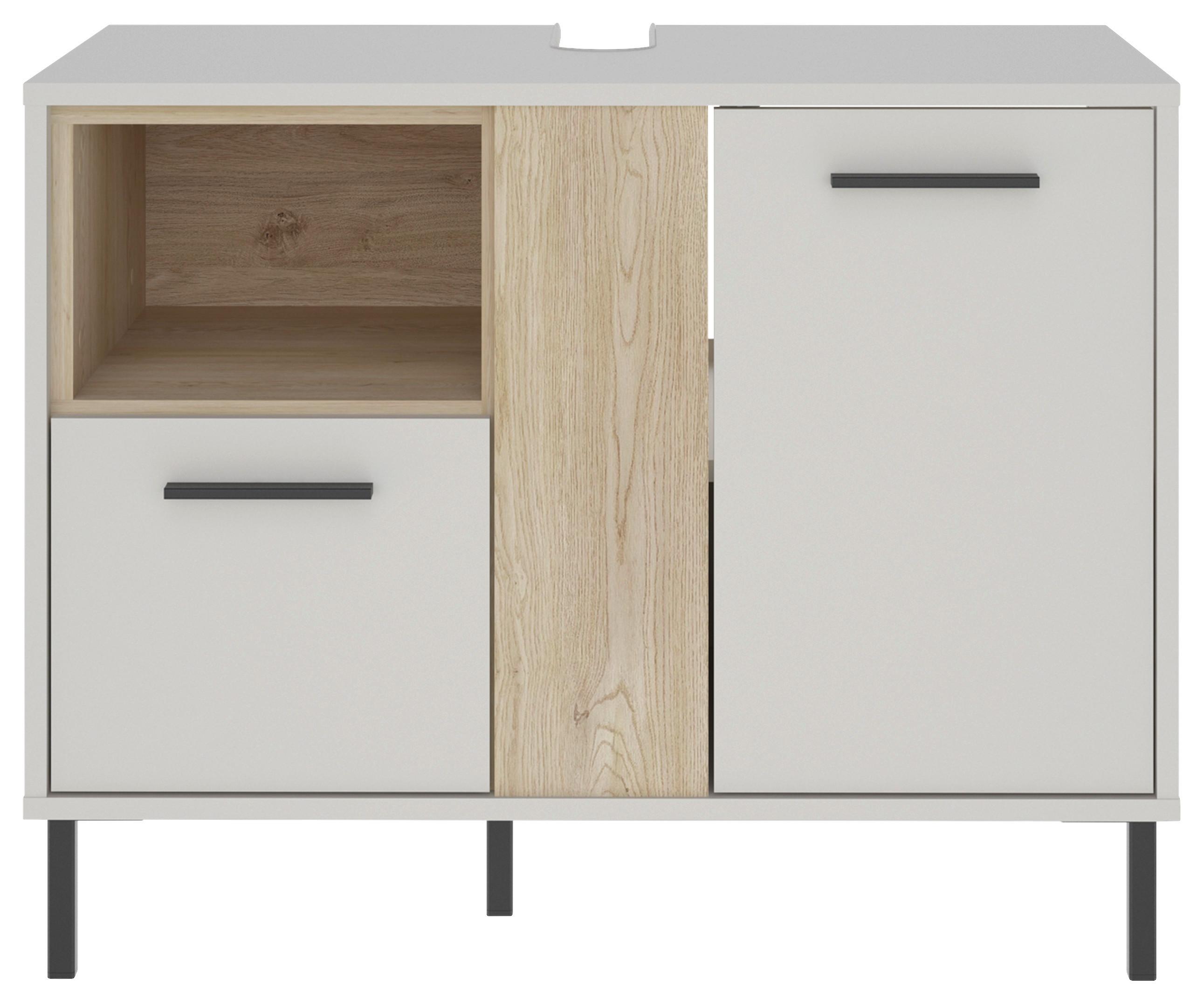 WASCHBECKENUNTERSCHRANK Empoli, Kaschmir B: 83,2 cm - Kaschmir/Eichefarben, MODERN, Holzwerkstoff (83,2/65/45cm)