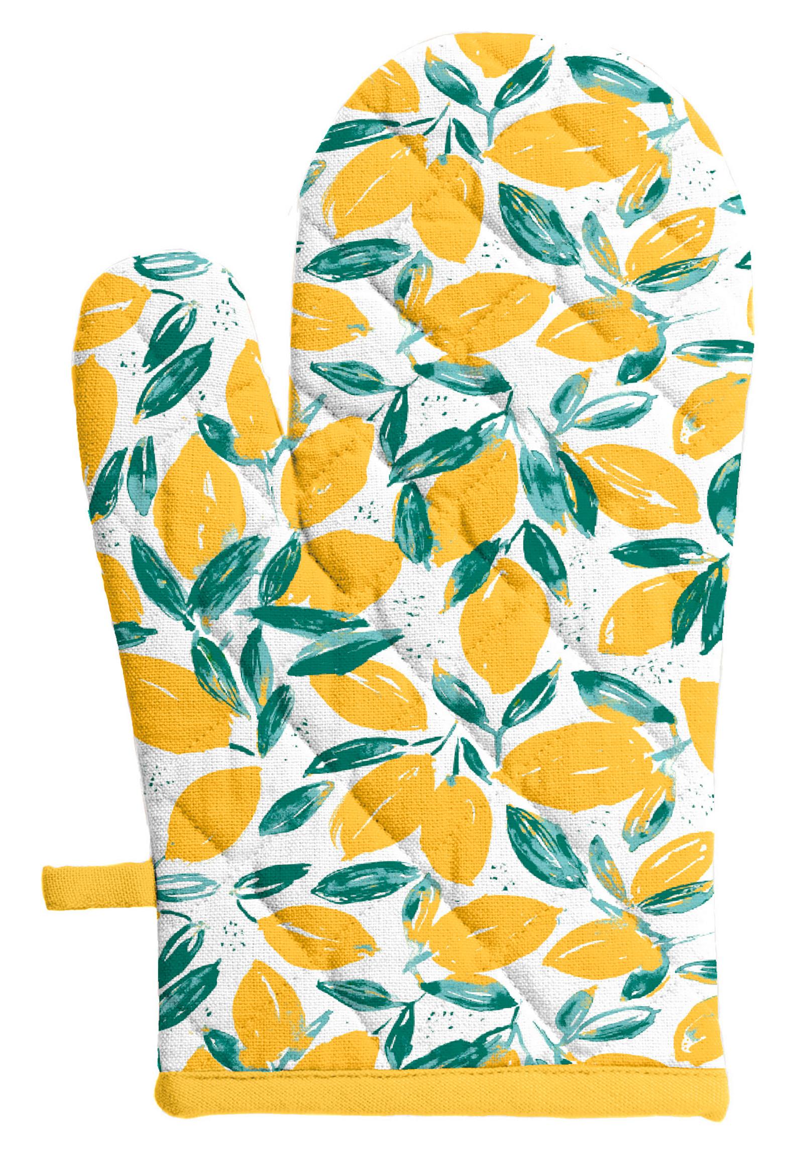 Kuchyňská rukavice žlutá/zelená/bílá - bílá/zelená, textil (17/30cm) - S. Oliver