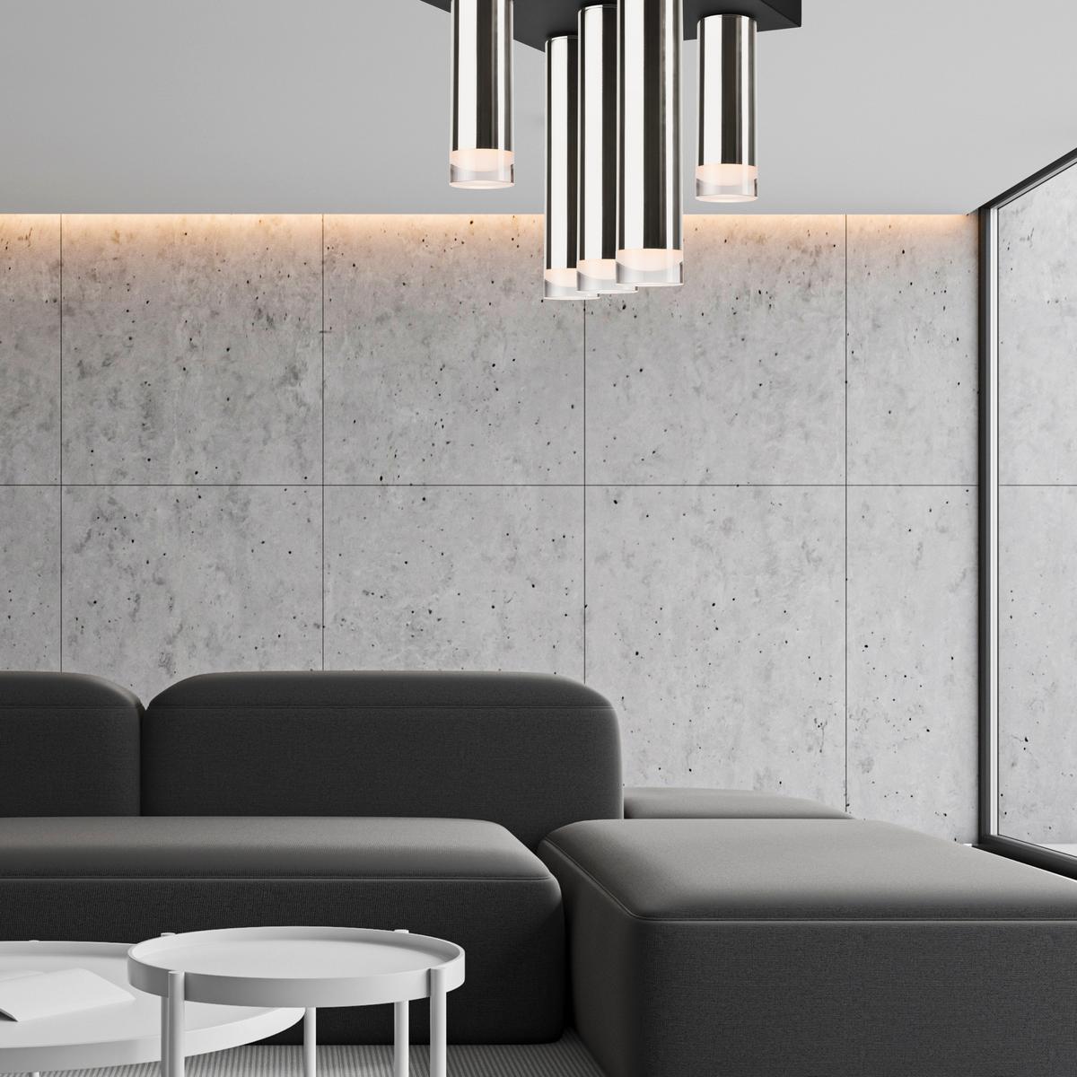 Deckenleuchte 39749 Diego - Chromfarben, Design, Metall (30/6/32cm)