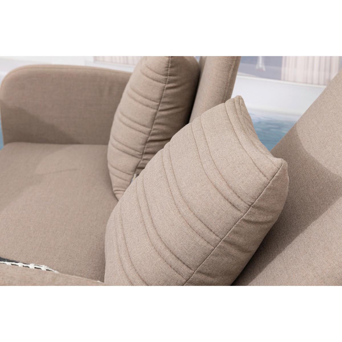 OUTDOOR-KISSEN LINE - Naturfarben, MODERN, Textil (45/45cm) - Gardenson