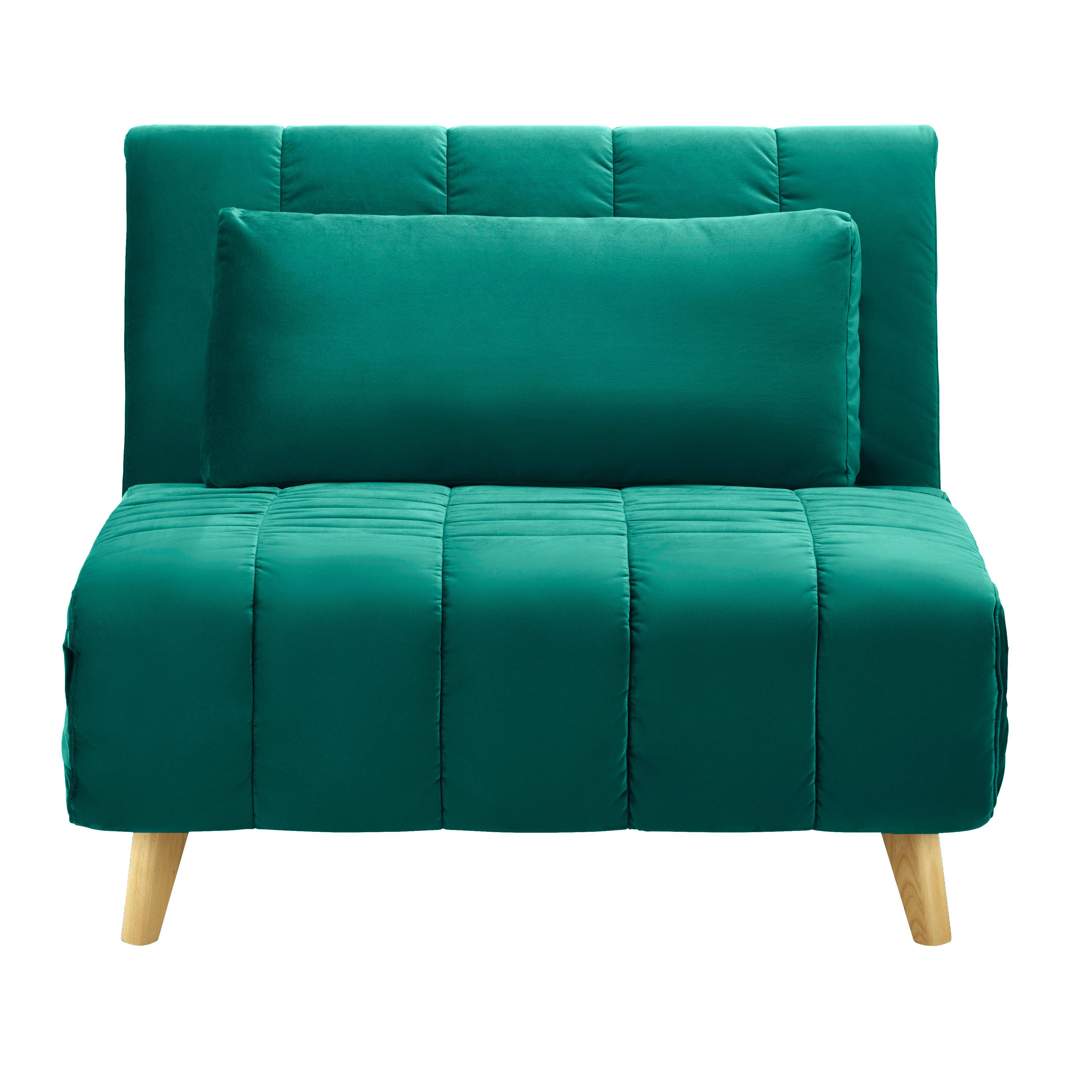 Rozkladacie Kreslo Levin - Zelené - zelená, Moderný, drevo/textil (103/94/82cm) - P & B