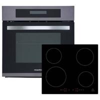 Einbauherd-Set B: 59,5 cm Elektro-Glaskeramik/ Induktion - Schwarz, Trend, Glas/Kunststoff (59,5/59,5/57,5cm) - Respekta