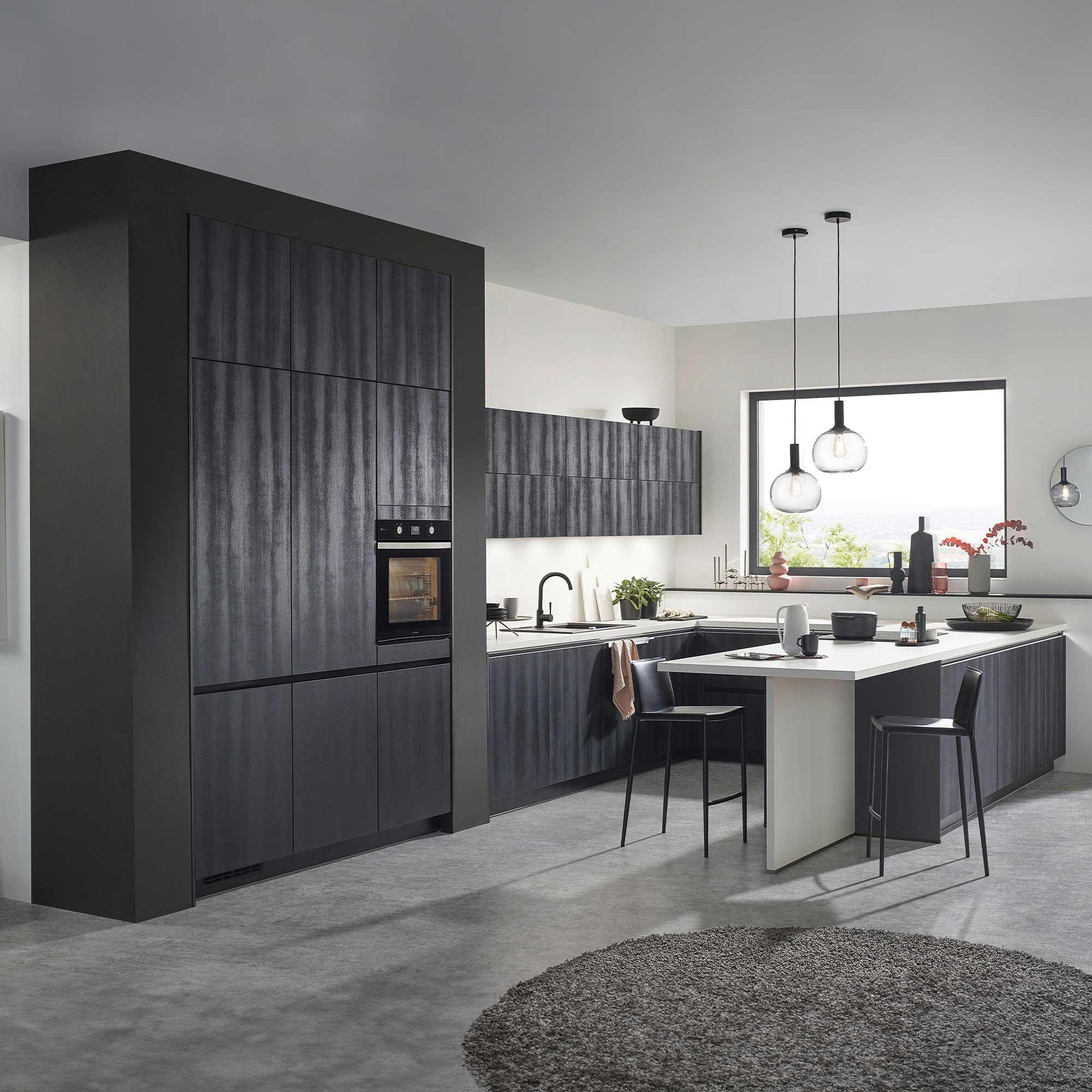 Einbauküche Ip2200 Frei Planbar Modern - Weiß, MODERN, Holzwerkstoff (428/260/237cm) - Impuls