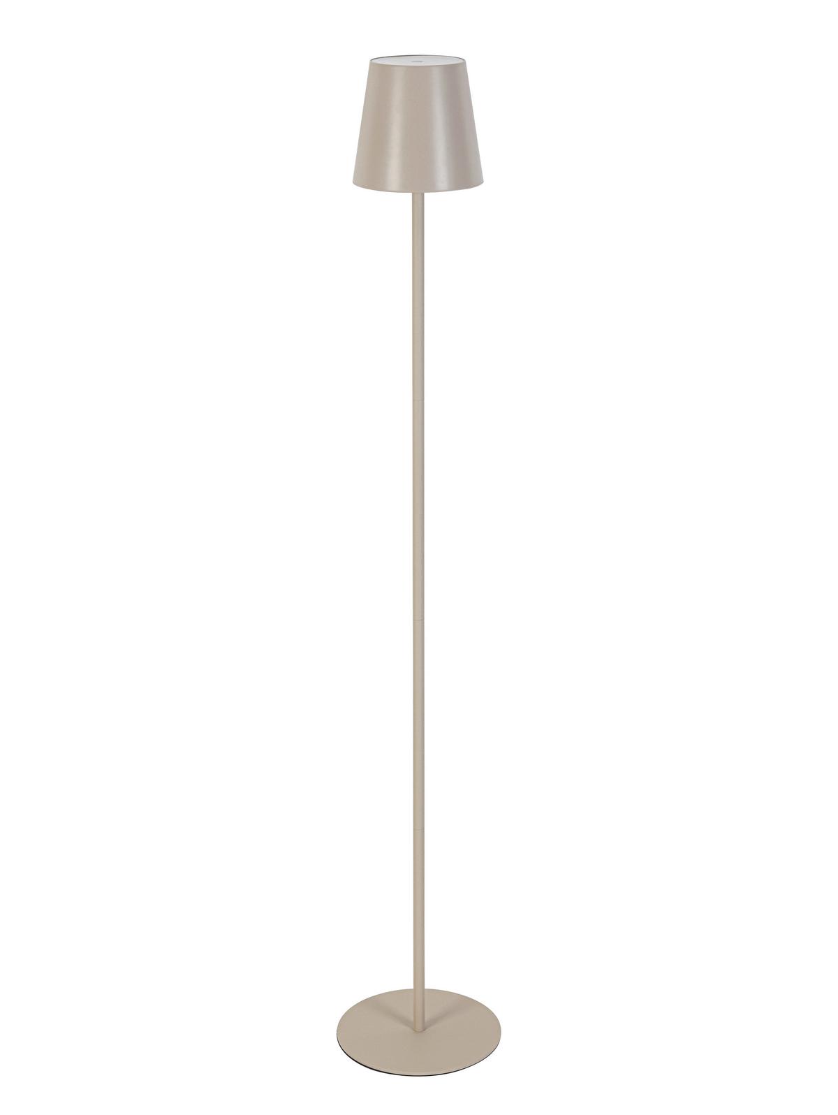 LED-Stehleuchte Liliana - Sandfarben/Weiß, MODERN, Kunststoff/Metall (22/130cm) - Luca Bessoni