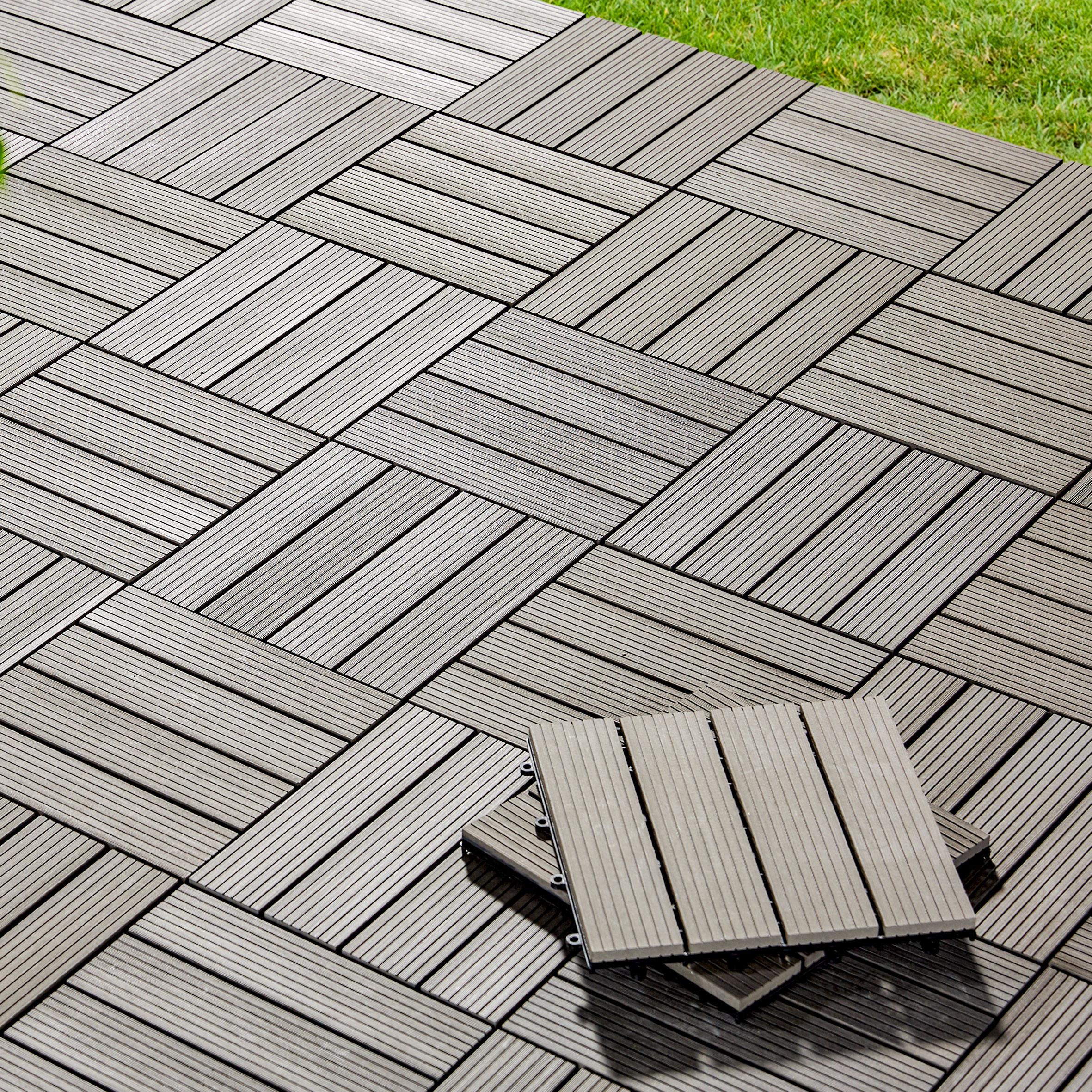 TERASOVÁ DLAŽDICE WILLI - šedá, plast (30/2,2/30cm) - Mömax