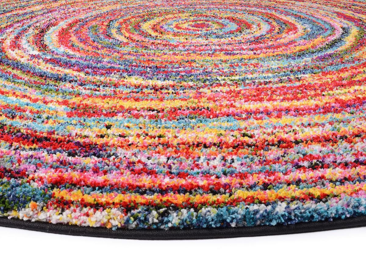 Webteppich Sixteen Round Multicolor Rund Ø 200 cm - Multicolor, Trend, Textil (200cm)