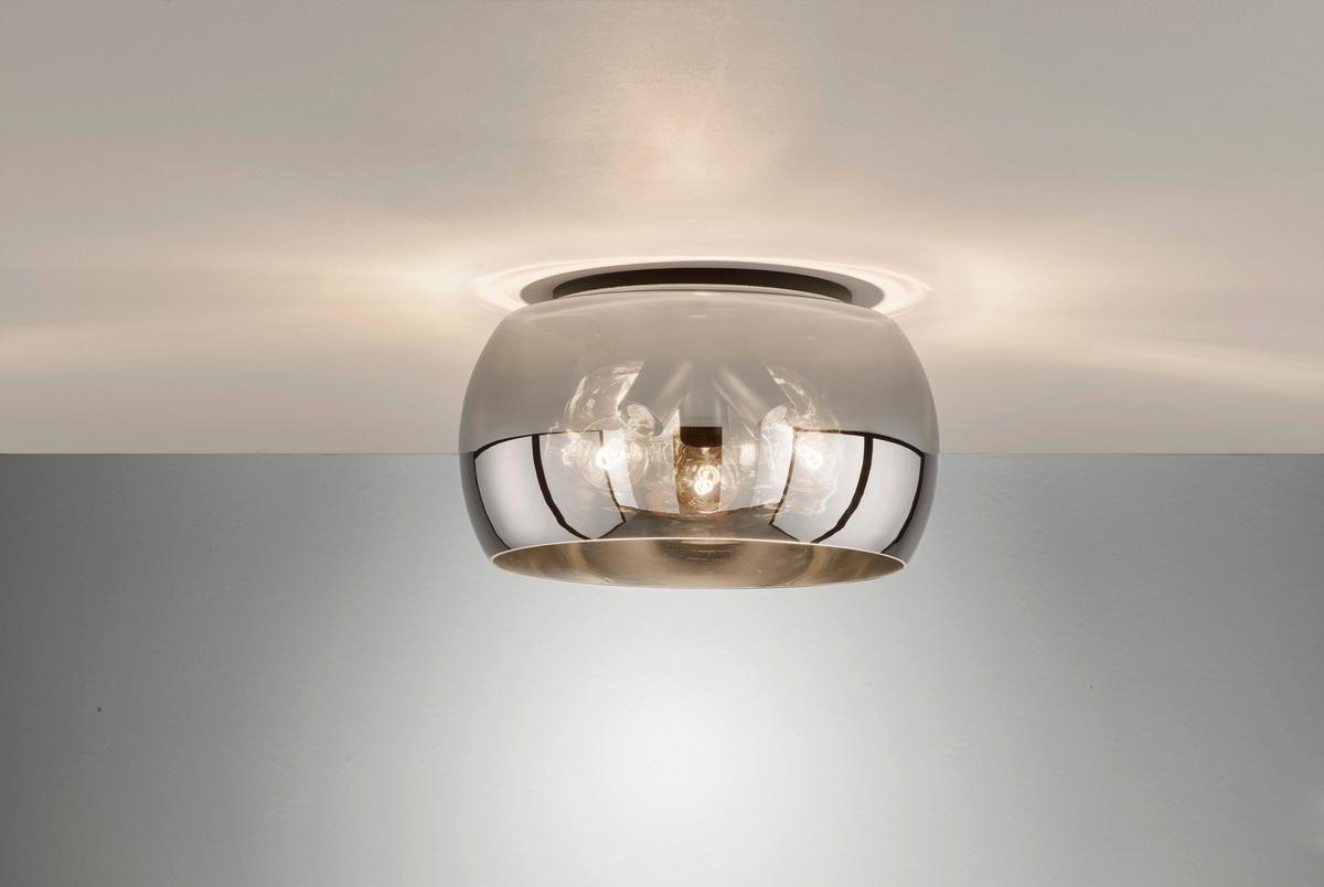 Deckenleuchte 21304 Dima - Schwarz, Design, Glas/Metall (40/22cm) - Fischer & Honsel