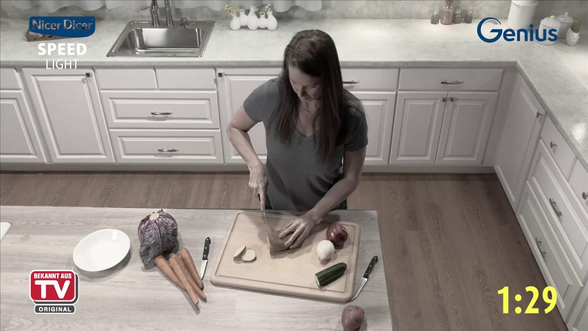 Küchenhelfer-Set Nicer Dicer Speed Light 5 -Teilig. - Grün, Basics, Kunststoff/Metall - Genius