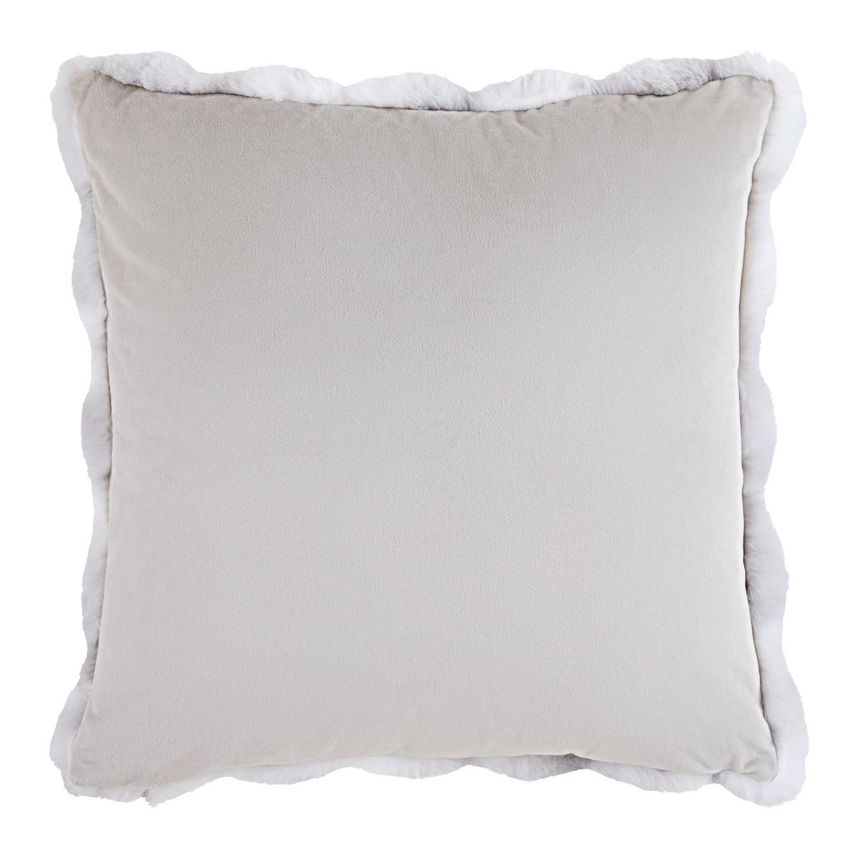 KOŽUŠINOVÝ VANKÚŠ SVEA - sivá, textil (45/45cm) - Premium Living