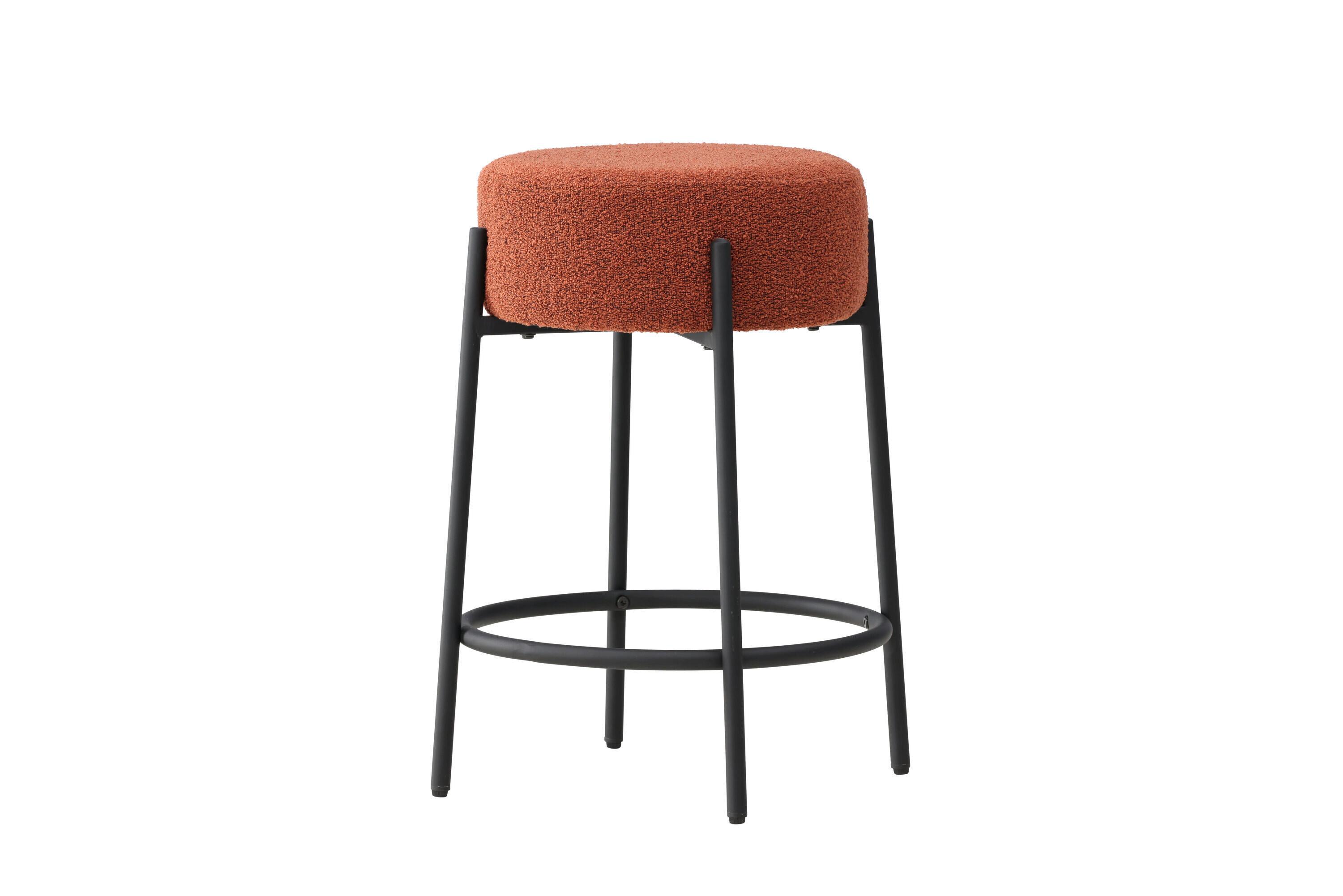 Tucson Barhocker Schwarz/Rostfarben D: 50 cm - Rostfarben/Schwarz, MODERN, Textil/Metall (50/60cm) - Livetastic