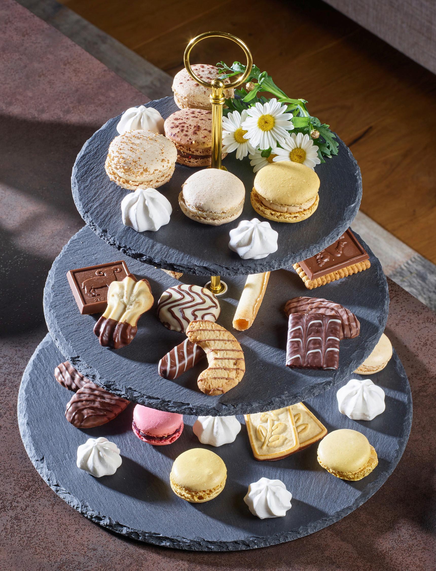 Etagere Rund Metall/naturstein D: 30/25/20 Cm 3-Stöckig - Goldfarben, Basics, Stein/Metall (30/25/20/35cm) - Echtwerk