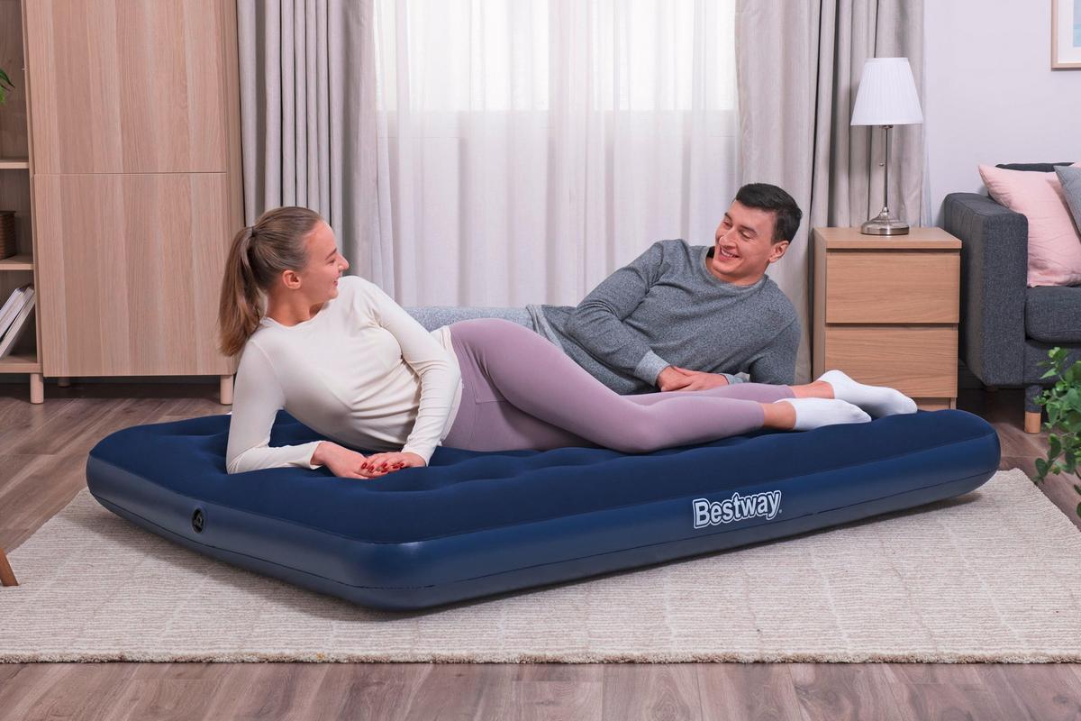 Luftbett Anastasia 191x137x22 Cm Bis 300kg - Dunkelblau, KONVENTIONELL, Kunststoff (191/137/22cm) - Bestway