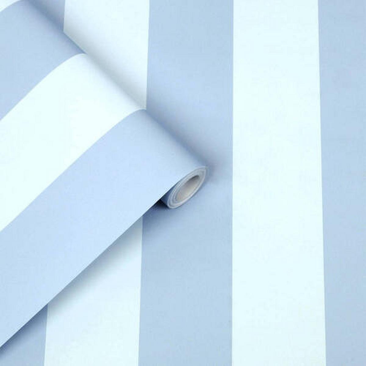 Vliestapete 115252 - Dunkelblau/Hellblau, Basics, Papier/Kunststoff (52/1005cm)