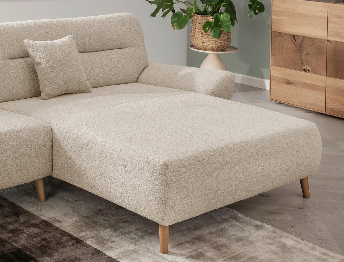 Ecksofa Drago, Beige S: 290x166 cm - Wildeiche/Beige, KONVENTIONELL, Textil (290/166cm) - MID.YOU