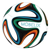 Fußball Bobby, Umfang: 67-69 cm, D:  ca 22 cm - Blau/Schwarz, KONVENTIONELL, Kunststoff (21.5cm)