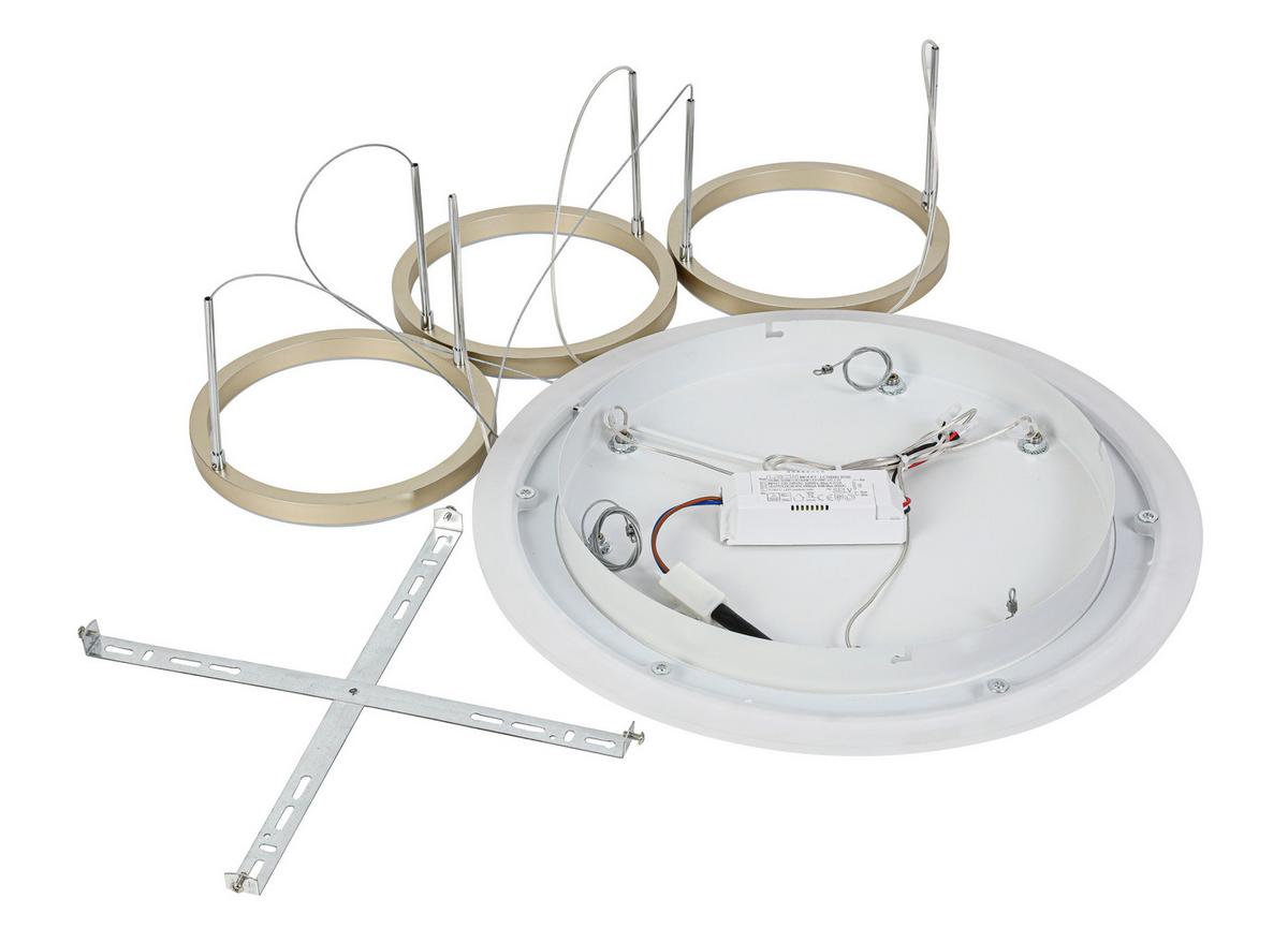 ZÁVESNÉ LED SVIETIDLO STONI - šampanská, Modern, kov/plast (42/150cm) - Mömax