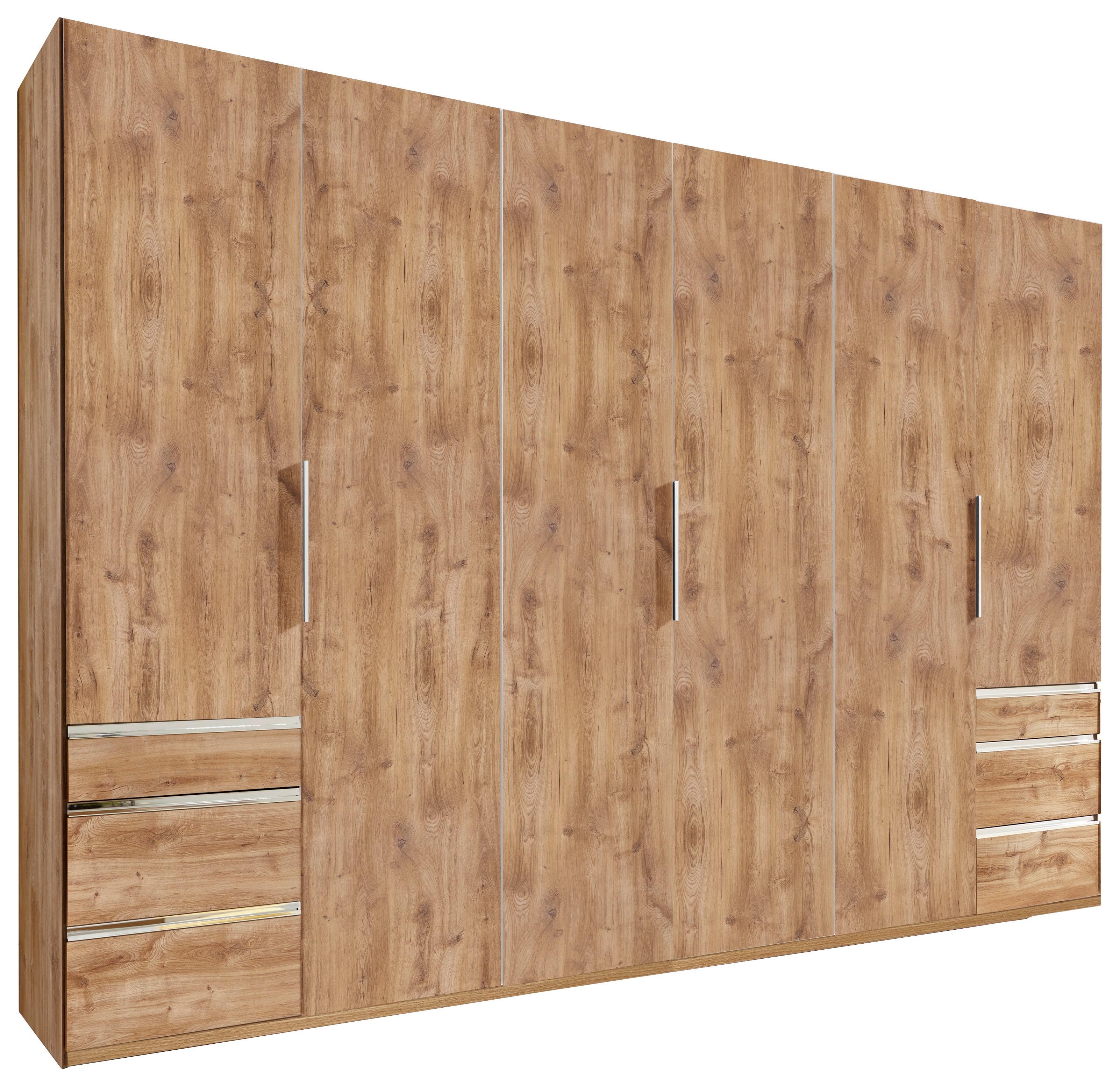 Drehtürenschrank Mit Laden 300cm Level 36a, Eiche Dekor - Eichefarben, MODERN, Holzwerkstoff (300/216/58cm) - MID.YOU