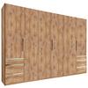 Drehtürenschrank Mit Laden 300cm Level 36a, Eiche Dekor - Eichefarben, MODERN, Holzwerkstoff (300/216/58cm) - MID.YOU