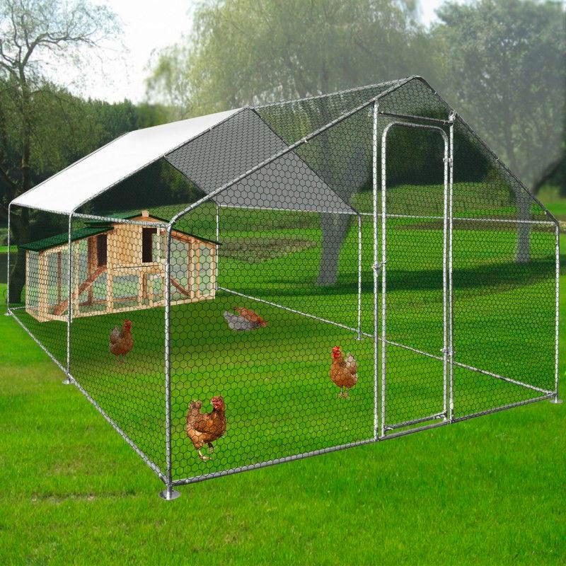 Heimtiergehege Zi-Cr342 400x250x300 cm Verzinkte Rohre - Grau, Basics, Metall (400/250/300cm) - Zipper