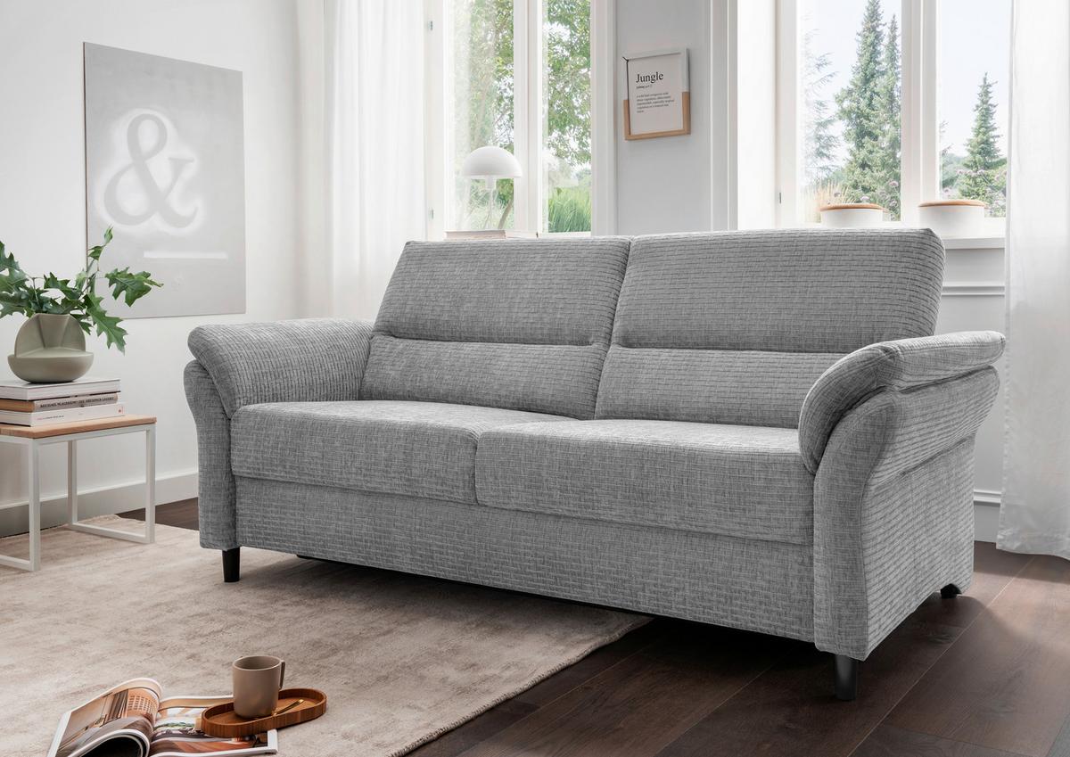 3-Sitzer-Sofa Cavoli, Grau B: 192 cm - Schwarz/Grau, MODERN, Textil (192/90/89cm) - Livetastic