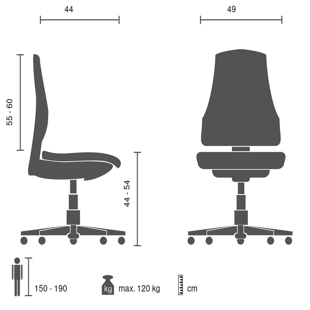 DREHSTUHL Minoro Taupe B: 55cm - Taupe/Weiß, MODERN, Kunststoff/Textil (55/112/59cm) - MID.YOU