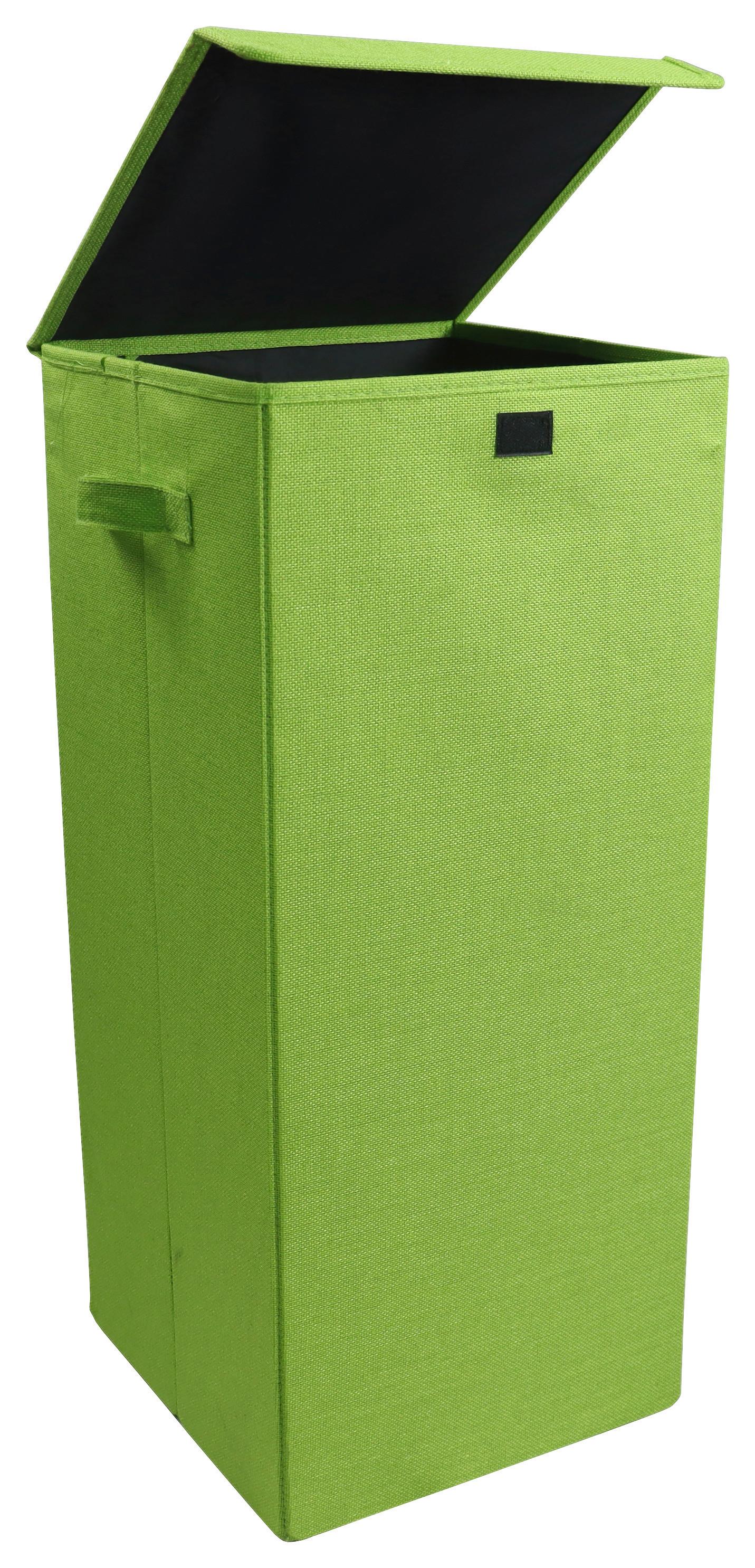Kôš na bielizeň DRESO L - zelená, Modern, textil (30/70/30cm) - MID.YOU