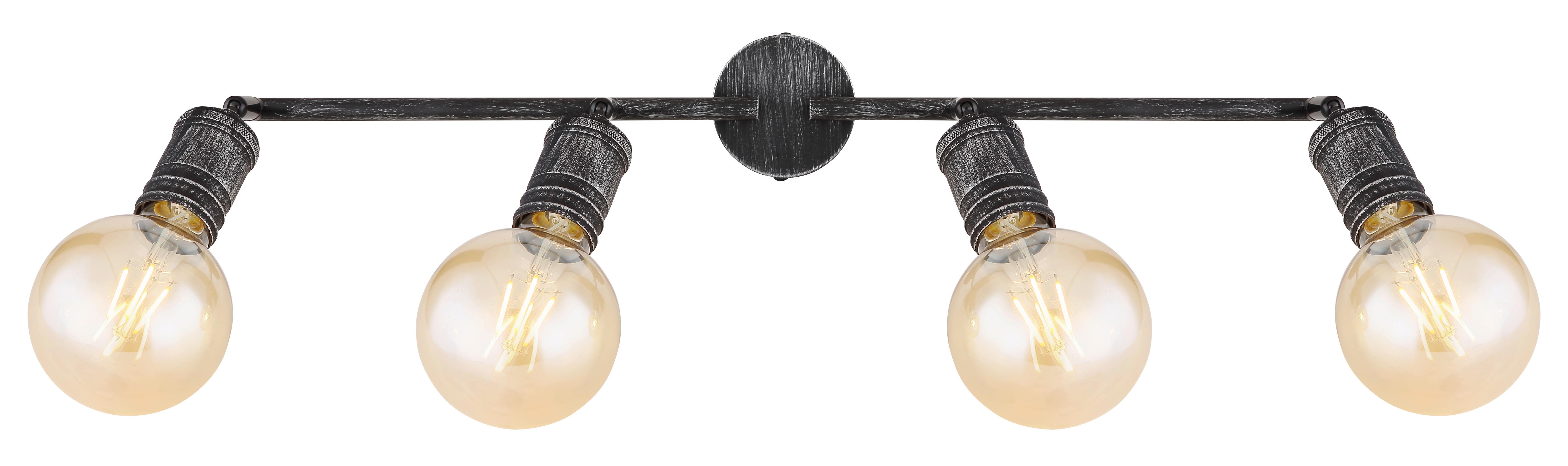 Strahler 4-flammig Verstellbar L: 60 Cm - Nickelfarben, Basics, Metall (60/8/11cm) - Globo