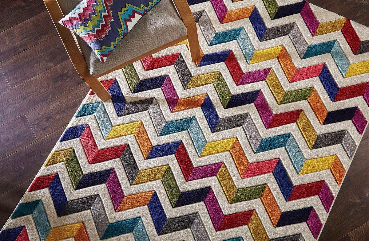 Webteppich Bolero - Multicolor, KONVENTIONELL, Textil (200/290cm)