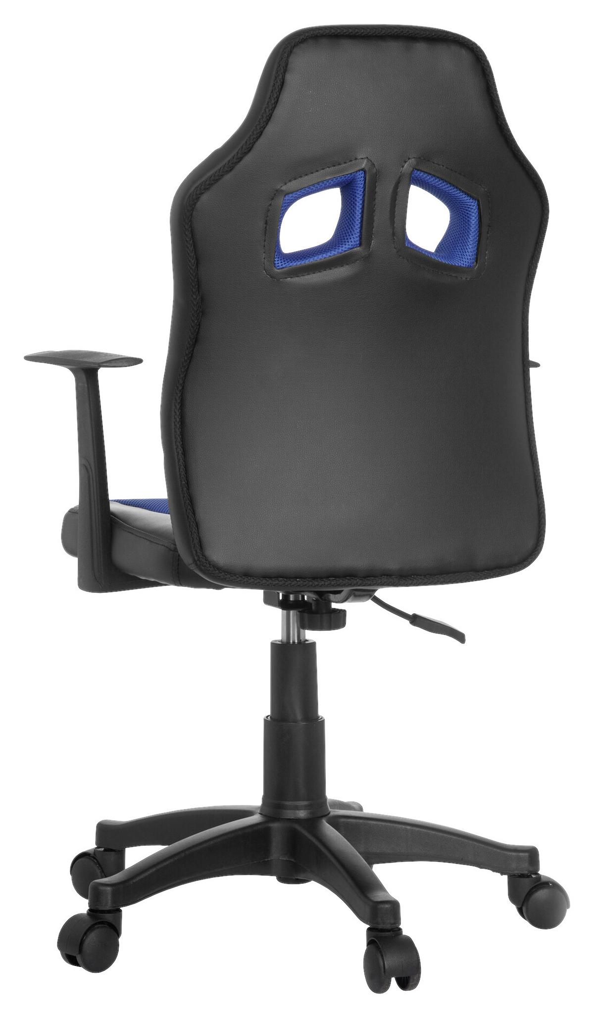 Jugenddrehstuhl Kid Racer Al Blau/Schwarz - Blau/Schwarz, Basics, Kunststoff (54/90-100/48cm) - MID.YOU