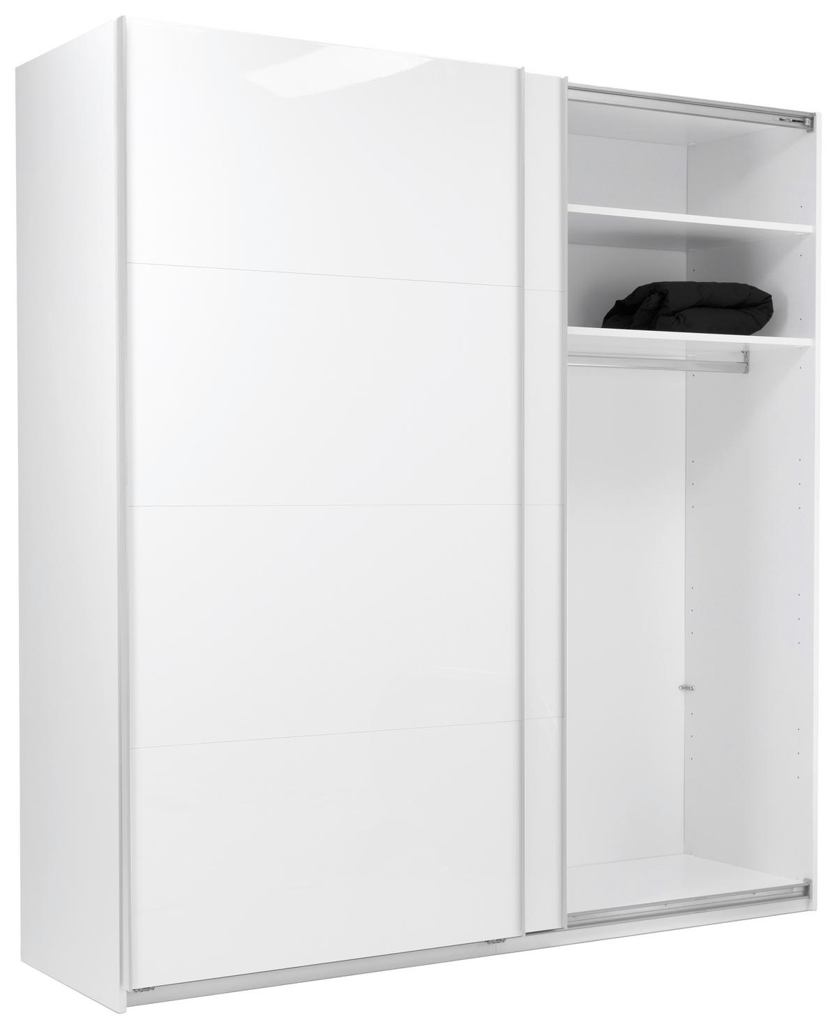 SCHIEBETÜRENSCHRANK Viva Weiß Hochglanz B: 200cm - Weiß Hochglanz/Weiß, MODERN, Holzwerkstoff (200/210/62cm) - P & B