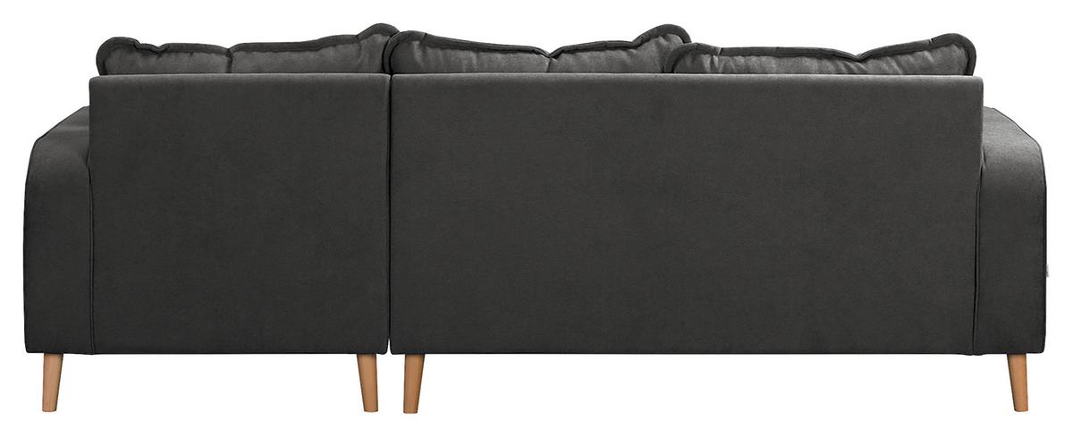 Ecksofa Beata Dunkelgrau S: 230x150 cm - Wengefarben/Dunkelgrau, Design, Textil (230/150cm) - Livetastic