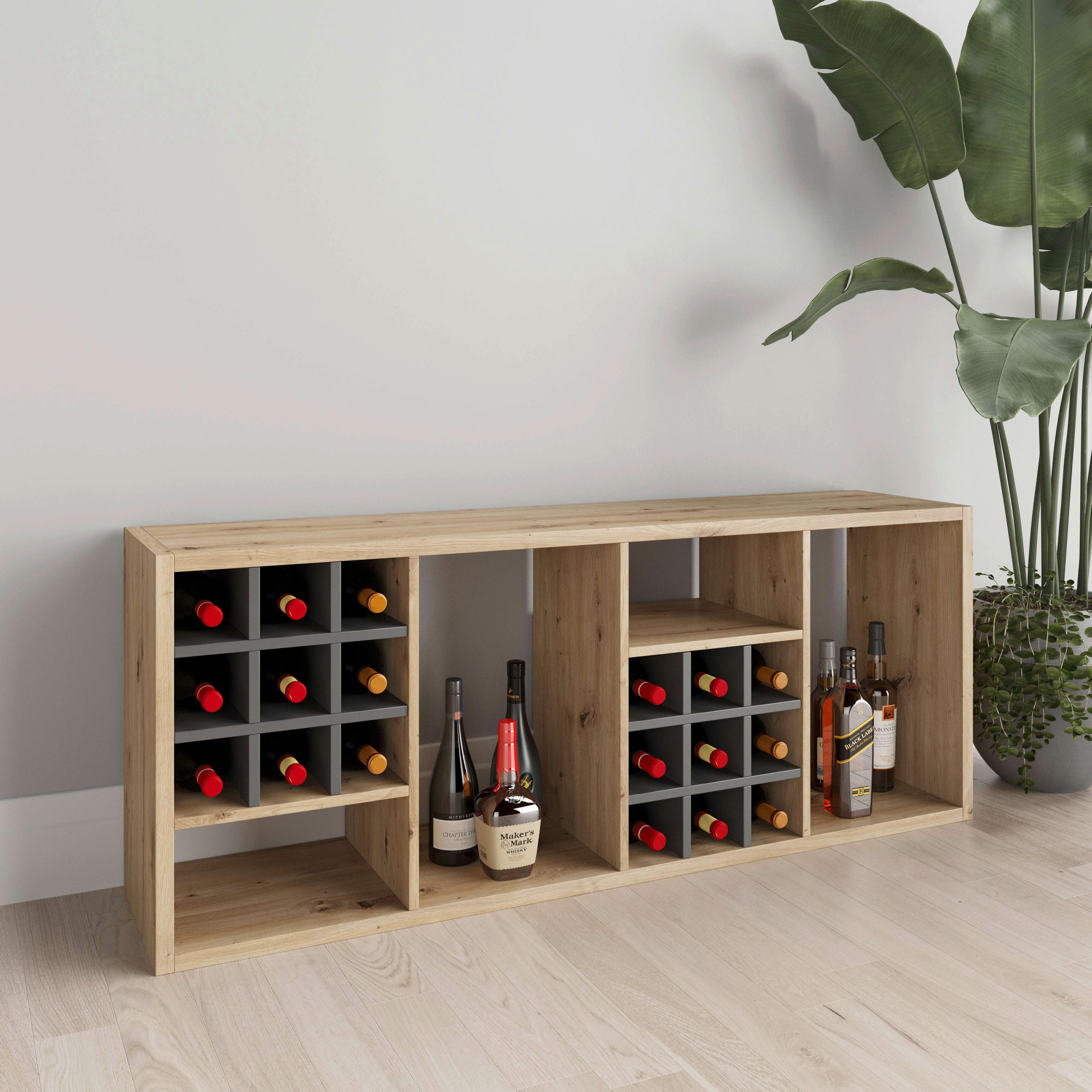 Regaleinsatz Fortuna Holzwerkstoff Grau B: 34 Cm - Grau, Basics, Holzwerkstoff (34/34/33,4cm) - MID.YOU