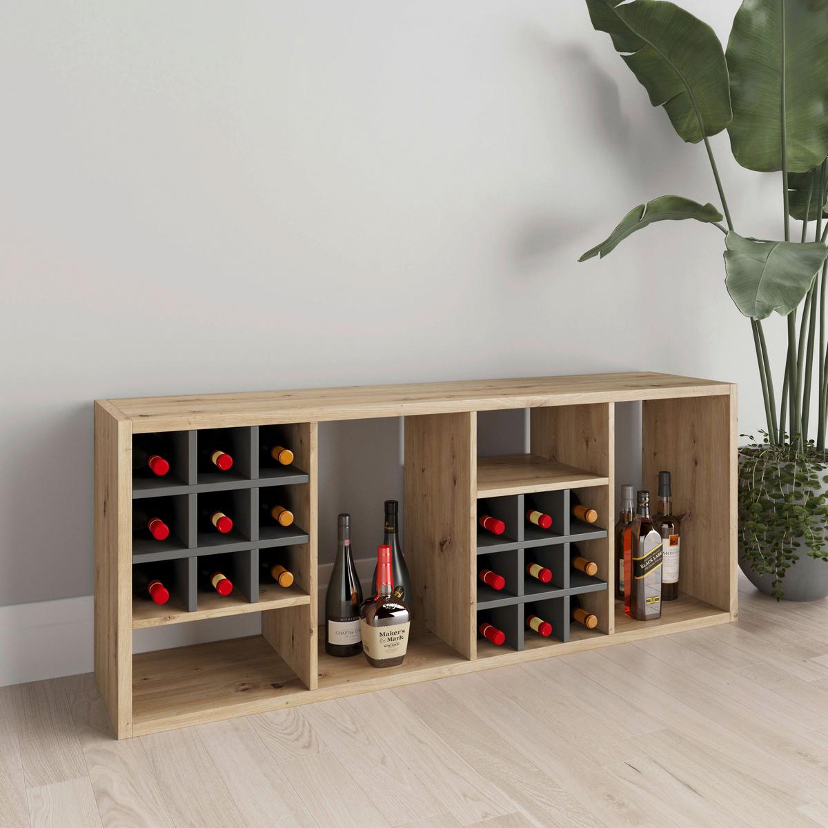 Regaleinsatz Fortuna Holzwerkstoff Grau B: 34 cm - Grau, Basics, Holzwerkstoff (34/34/33,4cm) - MID.YOU
