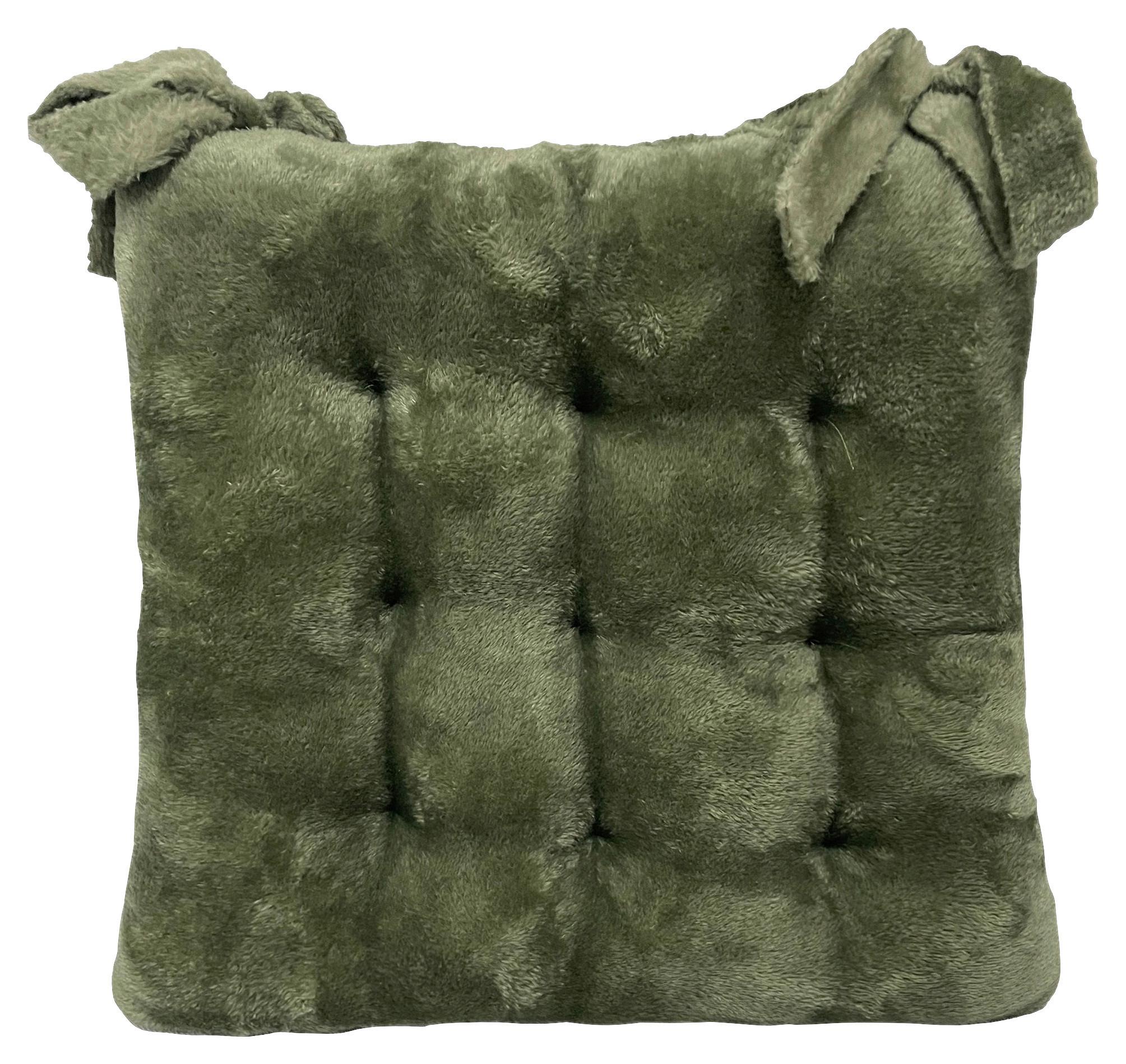 Sitzkissen Marlies - Olivgrün, MODERN, Textil (38/38/4cm) - Luca Bessoni