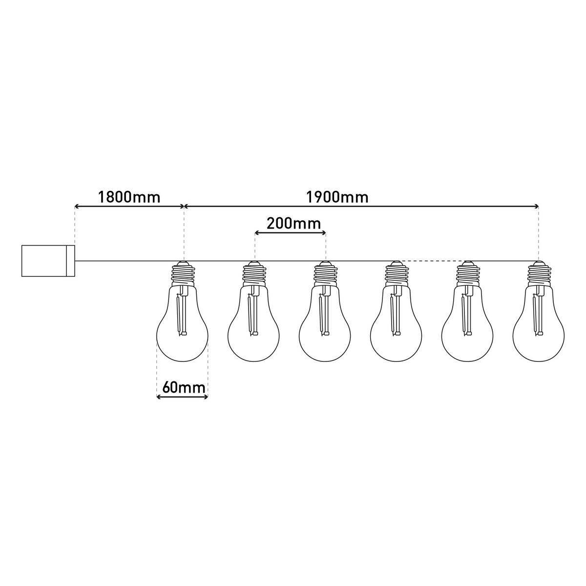 Solarleuchte 5328562 Linda - Klar/Schwarz, Basics, Glas/Kunststoff (370cm) - Näve