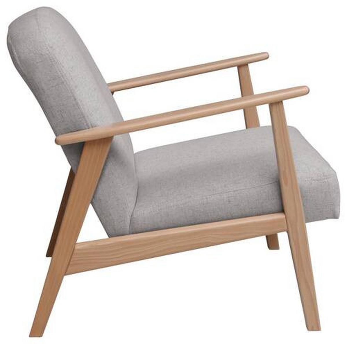 Sessel Retro - Beige/Buchefarben, MODERN, Holz/Textil (63/78/78cm) - Livetastic