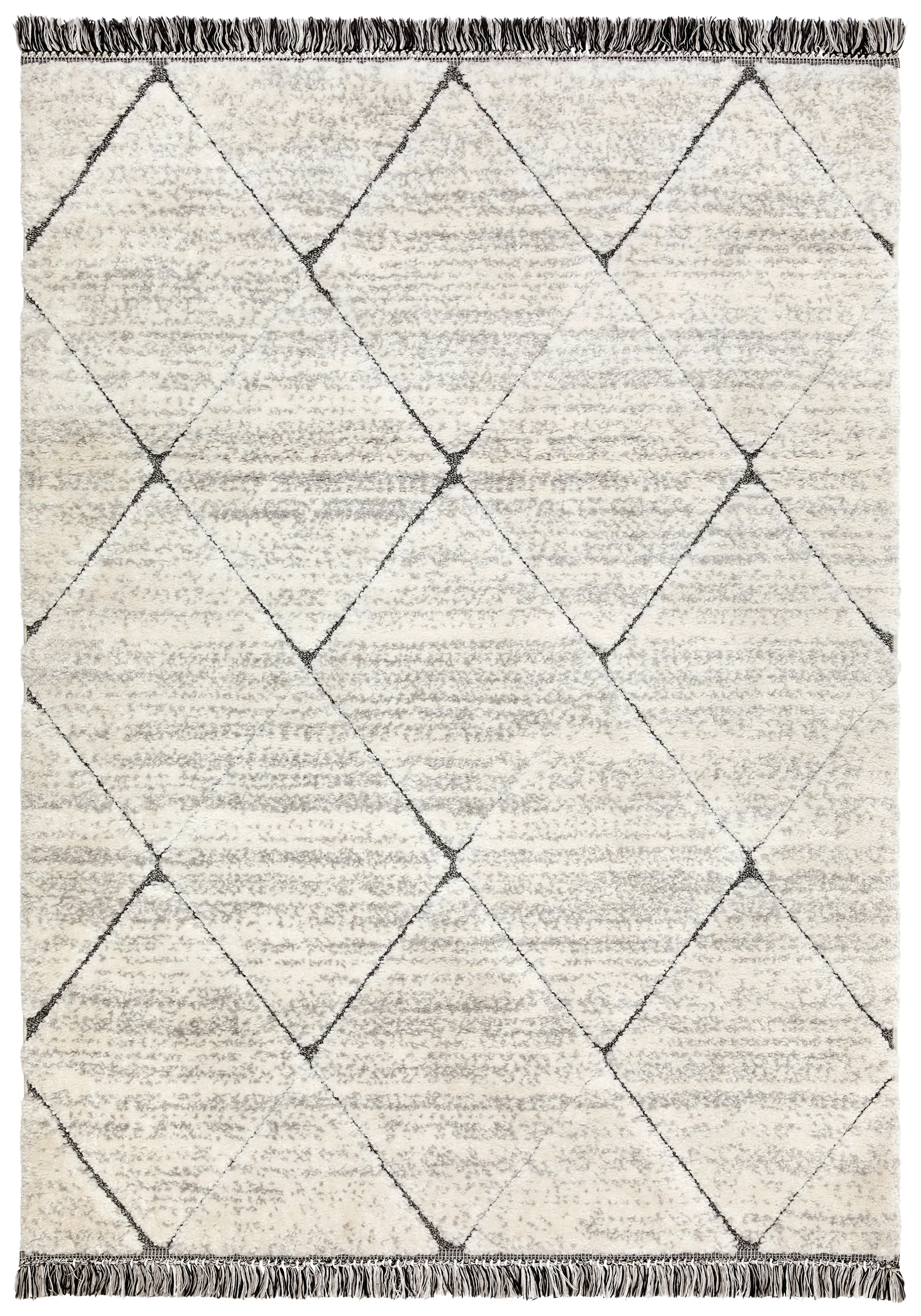 Hochflor Teppich Creme Avelia 160x230 cm - Creme, Basics, Textil (160/230cm) - James Wood