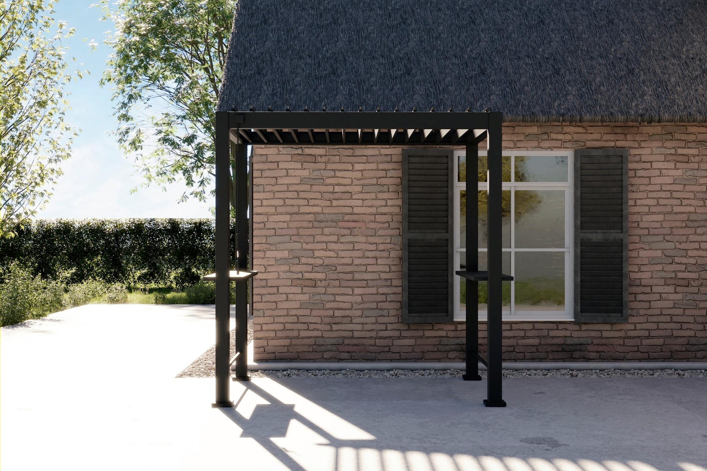 Pergola Basic Bbq - Anthrazit, LIFESTYLE, Metall (150/240/250cm) - Gardenson