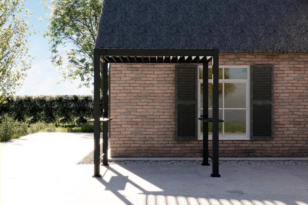 Pergola Basic Bbq - Anthrazit, LIFESTYLE, Metall (150/240/250cm) - Gardenson