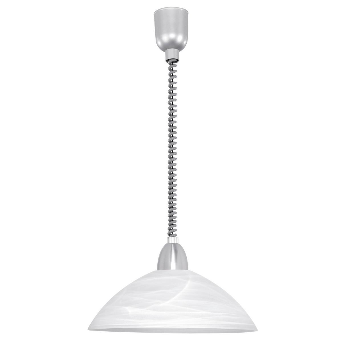 Hängeleuchte 87008 Lord2 - Silberfarben/Nickelfarben, KONVENTIONELL, Glas/Kunststoff (36/110cm) - Eglo